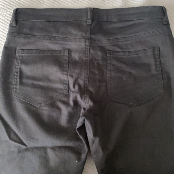 Black Pleather and Denim Pants - Picture 5 of 5